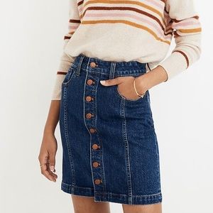 madewell denim a line skirt